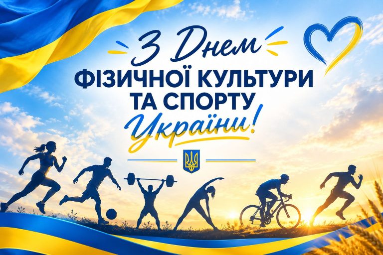 Вітаємо з днем фізичної культури та спорту України!